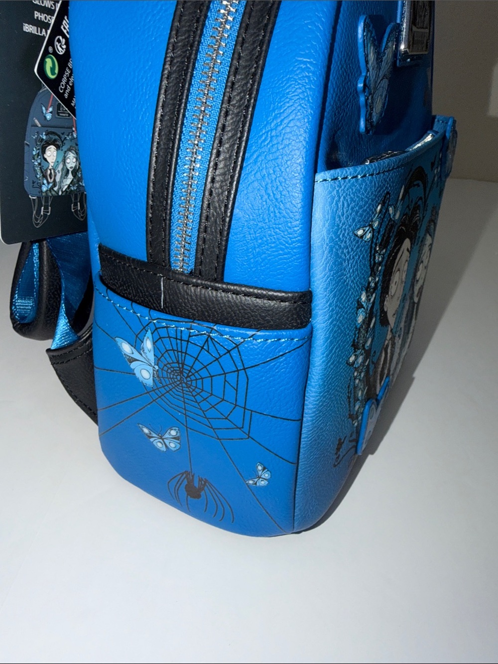 Tim Burton’s Corpse Bride Loungefly Mini Backpack Blue NWT - Picture 3 of 9